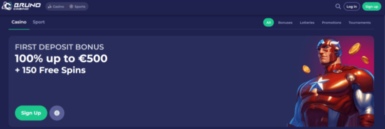 Welcome bonus Bruno Casino
